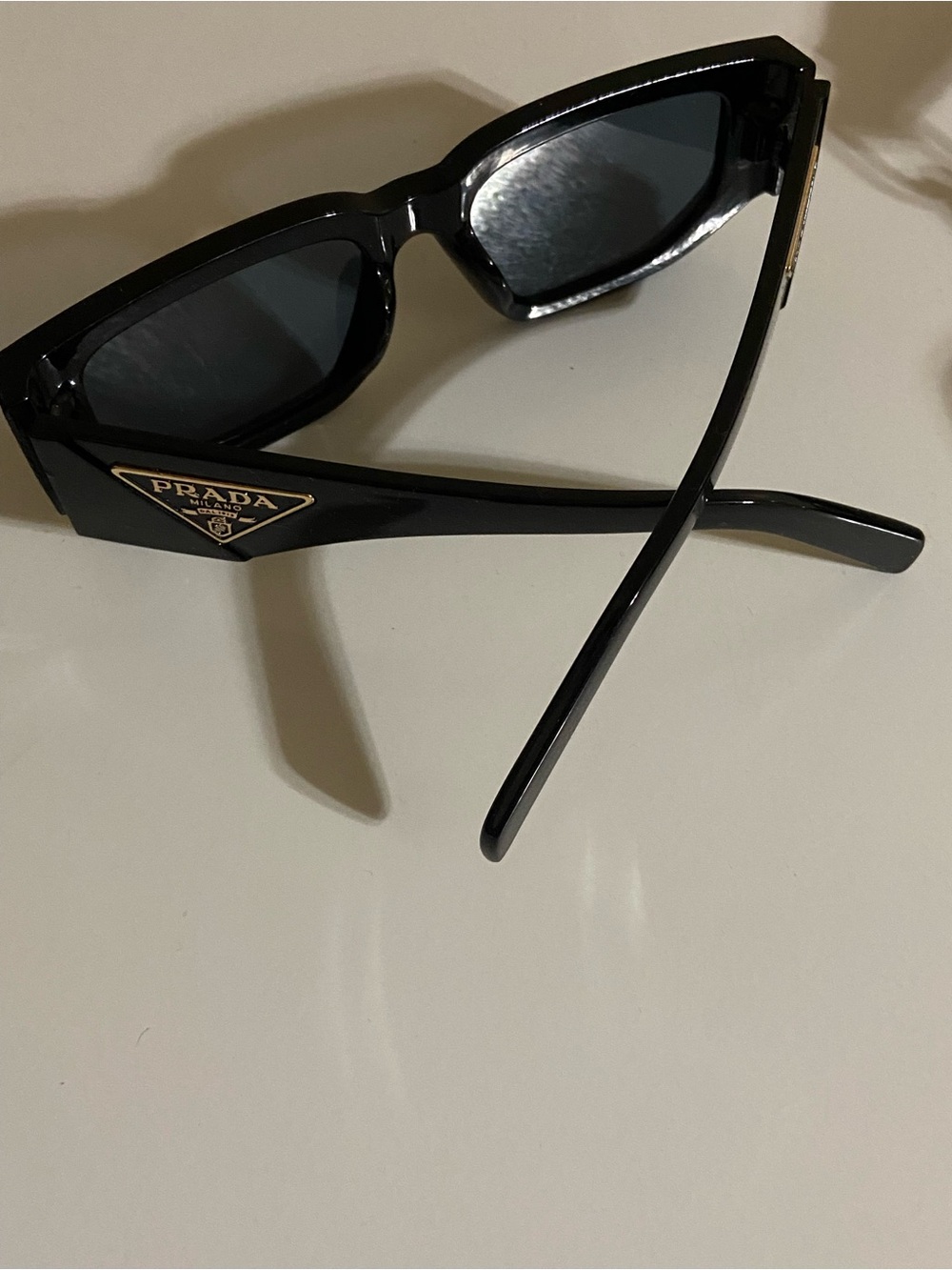 Prada Black Leather Bag, Chain Strap, Sunglasses & Pouch Set - Picture 6 of 13